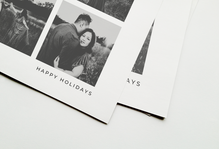 4 Photo Collage Holiday Card Template for Canva - NG17