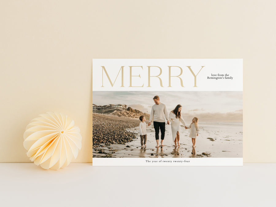 Merry Christmas Family Photo Card Template - CD522