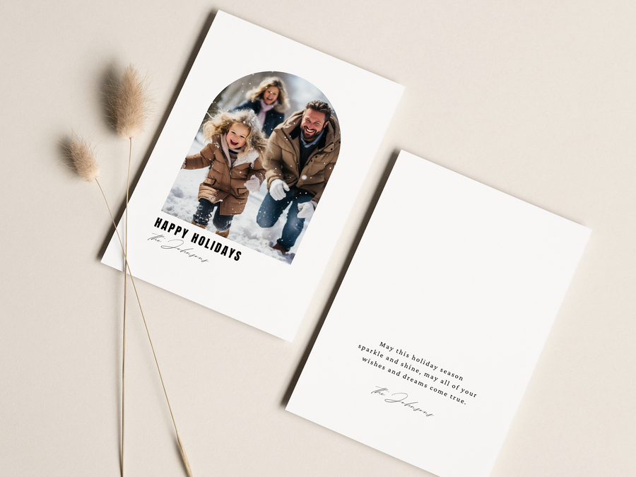 Photo Arch Christmas Card Template for Template - NG22