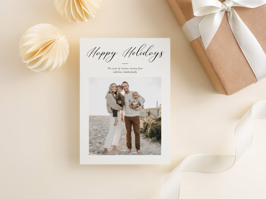 Happy Holiday Greeting Family Photo Template - CD519