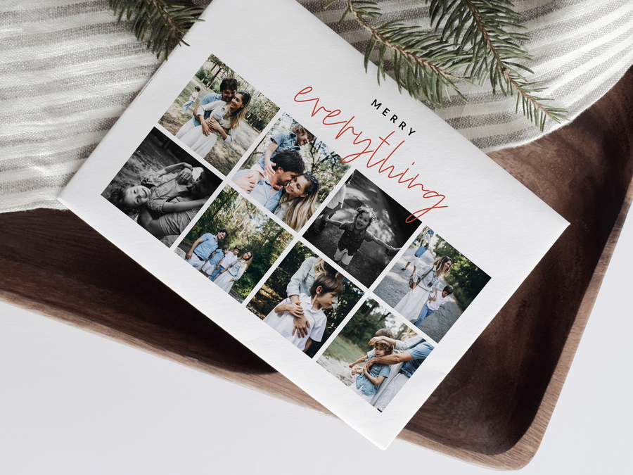 Christmas Collage Card Template for Canva - NG14