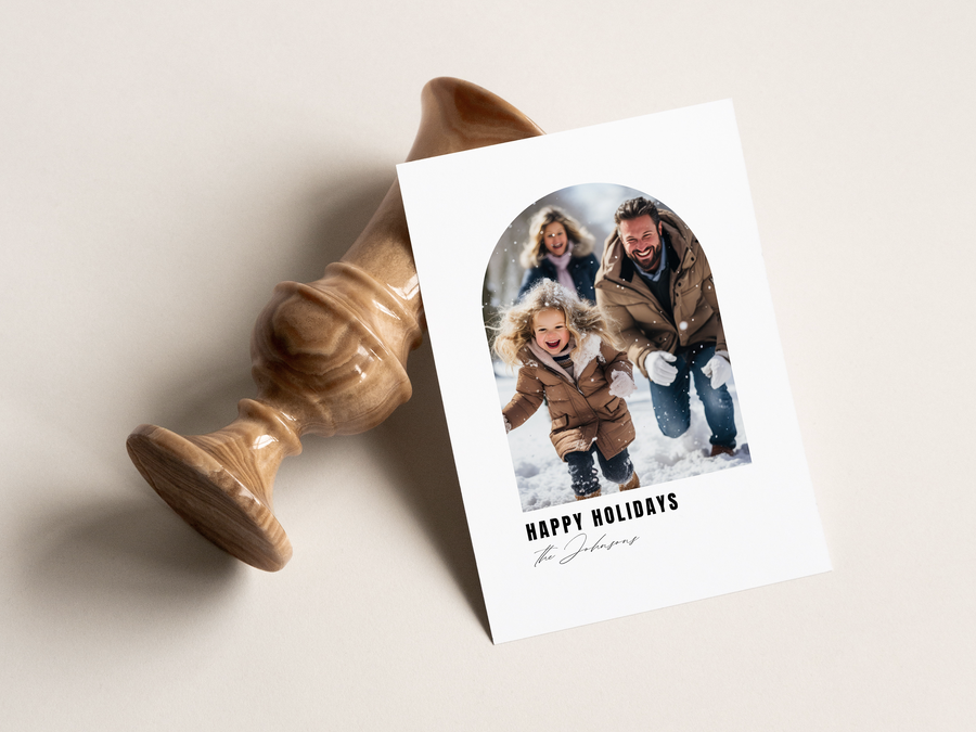 Photo Arch Christmas Card Template for Template - NG22