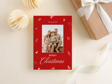 Merry Christmas Family Photo Card Template - CD518