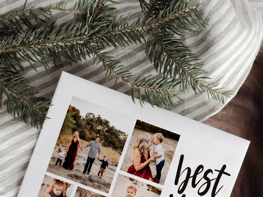 Minimalist New Year Photo Card Template for Canva - NG31