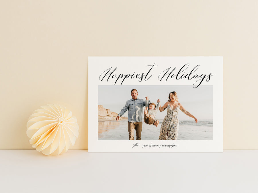 Happiest Holiday Family Photo Card Template - CD526