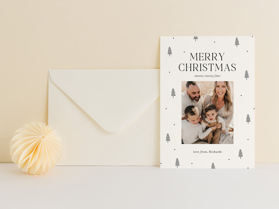 Christmas Greeting Family Photo Card Template - CD523