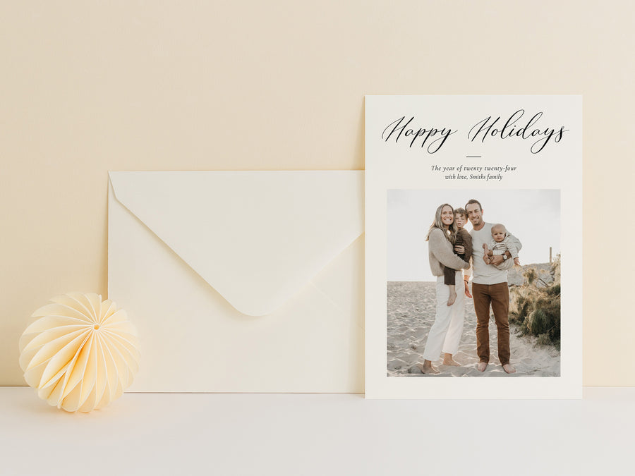 Happy Holiday Greeting Family Photo Template - CD519