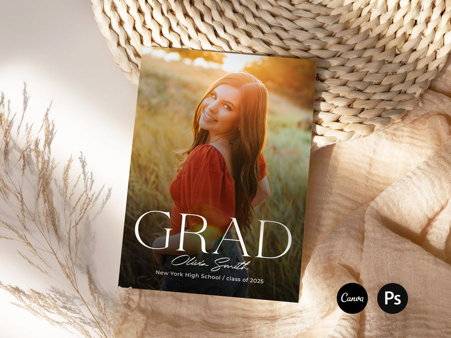 Class Of 2025 Graduation Invitation Card Template - G466