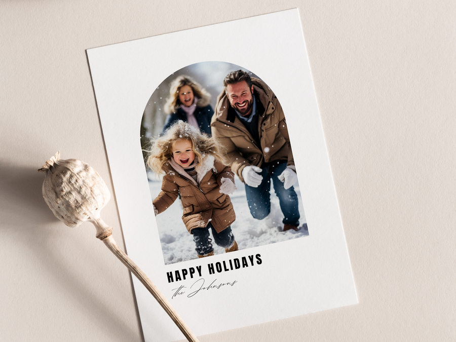 Photo Arch Christmas Card Template for Template - NG22