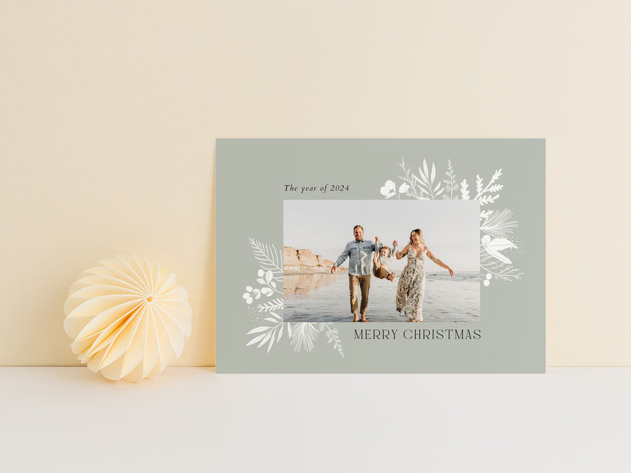 Merry Christmas Family Greeting Card Template - CD517