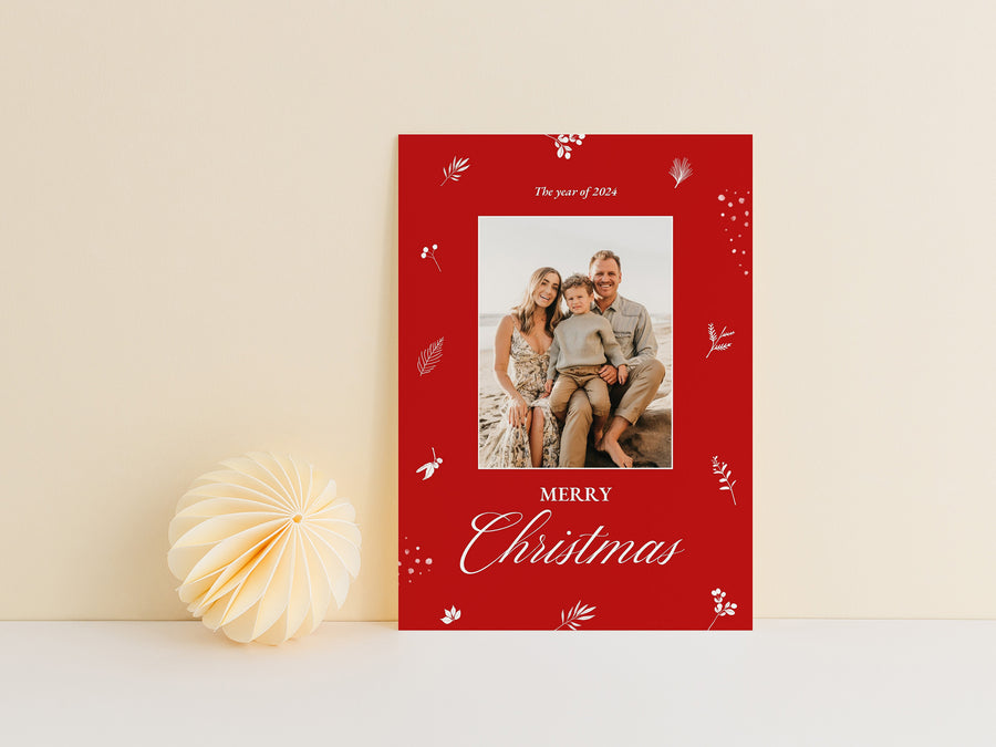 Merry Christmas Family Photo Card Template - CD518