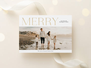 Merry Christmas Family Photo Card Template - CD522