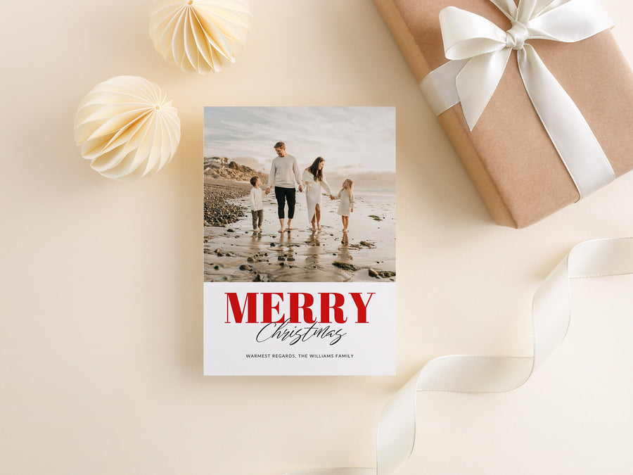 Merry Christmas Family Photo Card - CD533