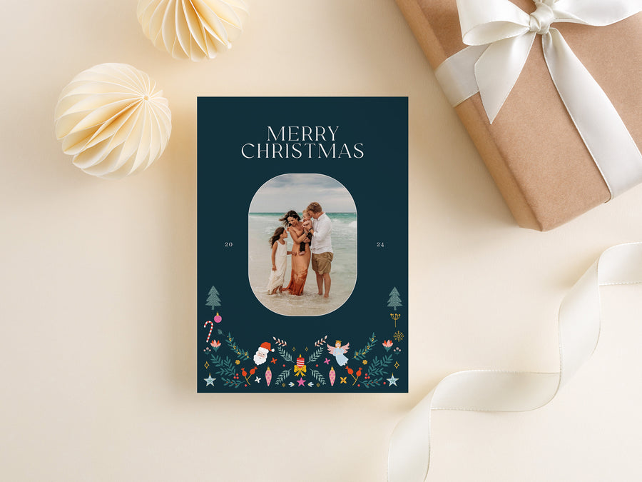 Merry Christmas Photo Card Template - CD520