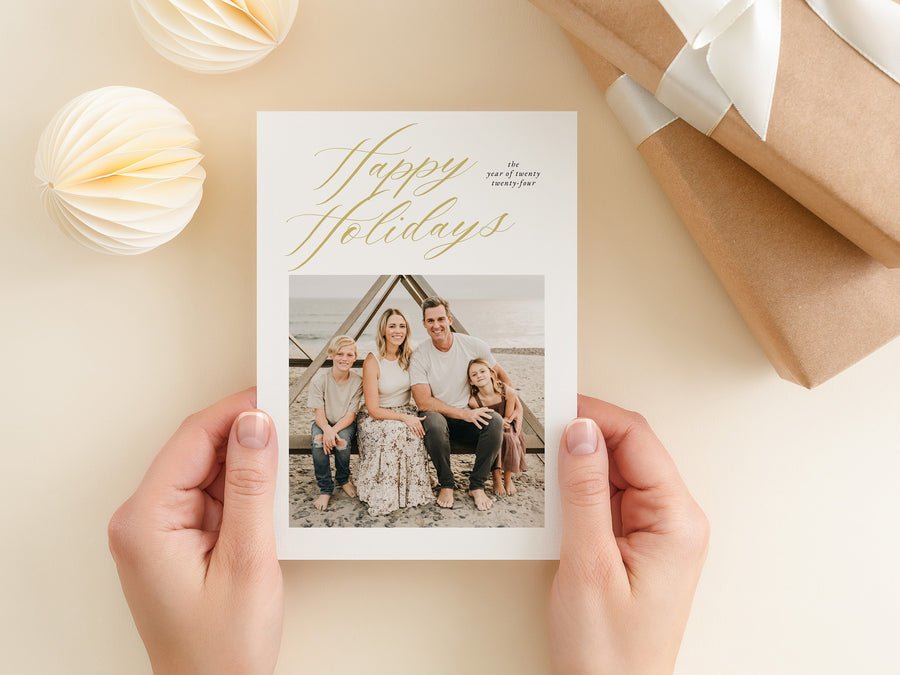 Happy Holiday Family Greeting Photo Card - CD515