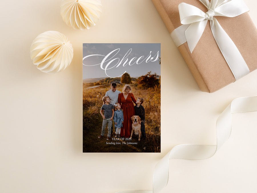 Cheers Holiday Photo Card Template - CD531