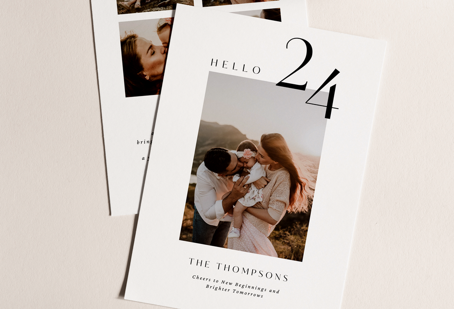 Customisable New Year Card Template for Canva - NG32