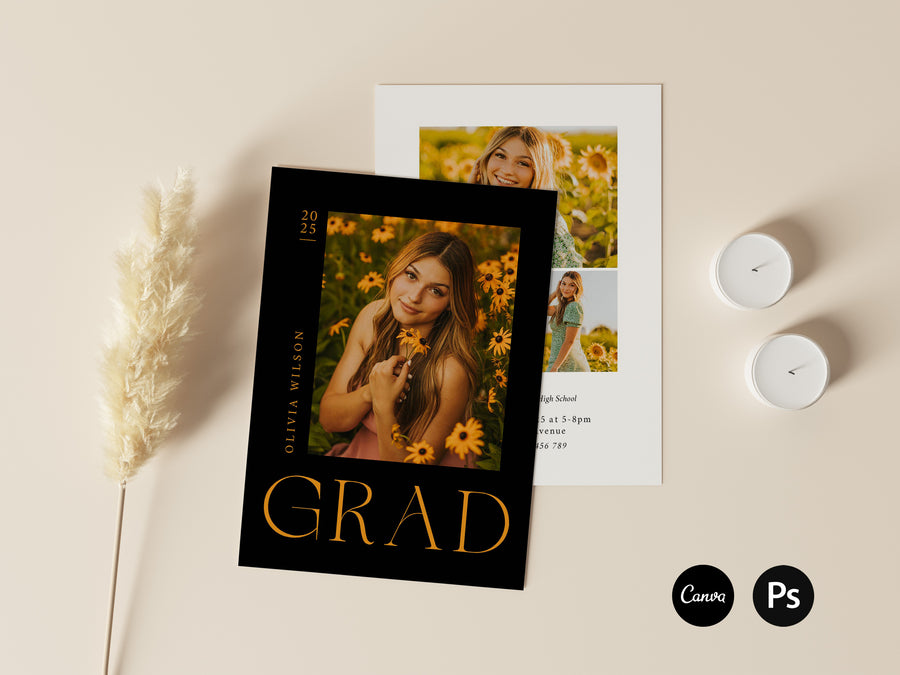 Senior Graduation Invitation Template - G463