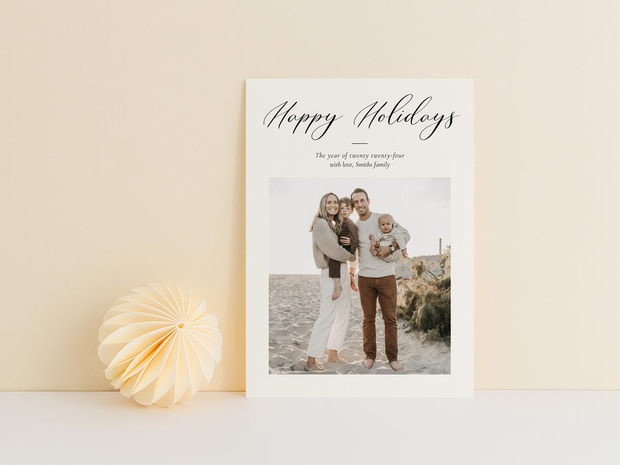 Happy Holiday Greeting Family Photo Template - CD519