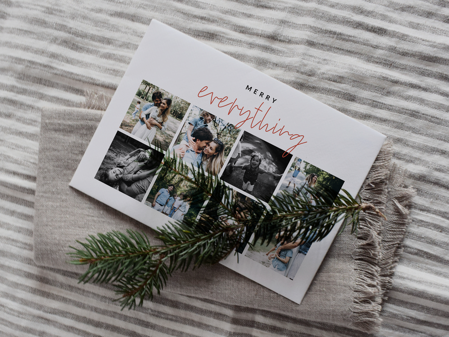 Christmas Collage Card Template for Canva - NG14