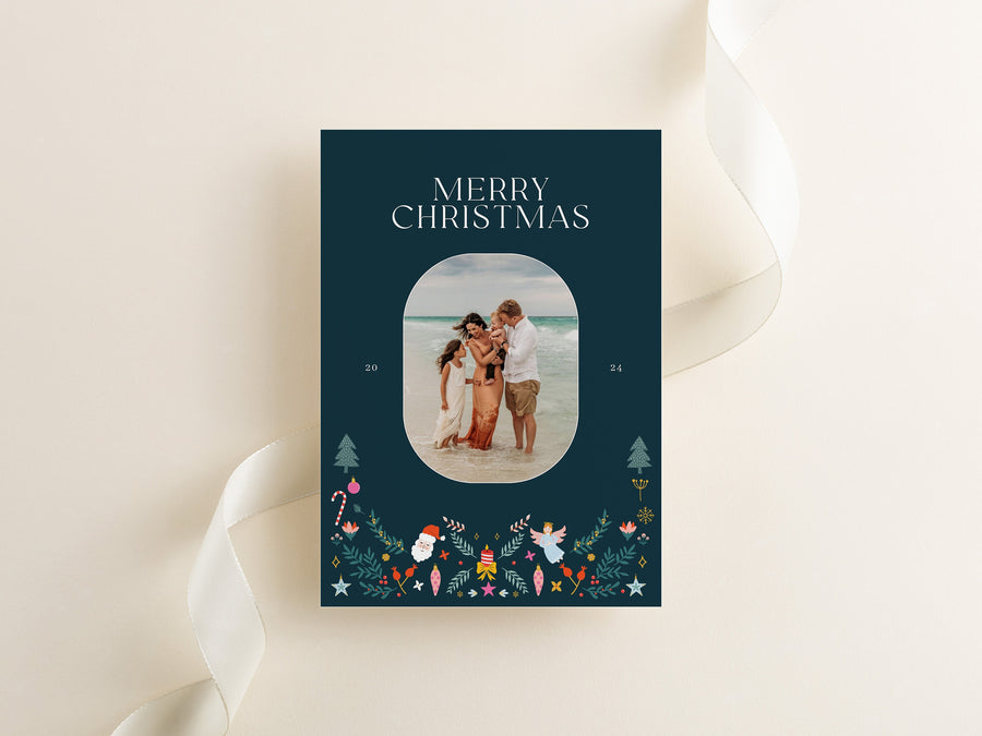 Merry Christmas Photo Card Template - CD520