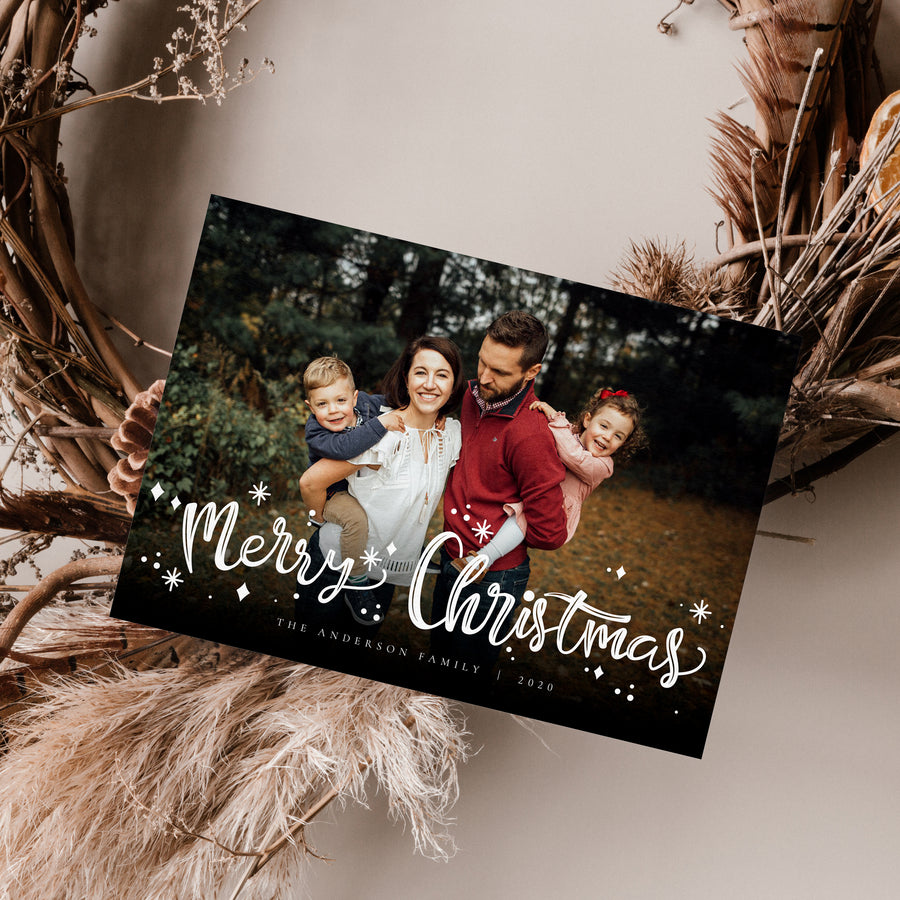 Holiday Family Photo Card Template