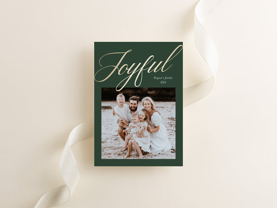 Joyful Holiday Photo Card Template - CD530