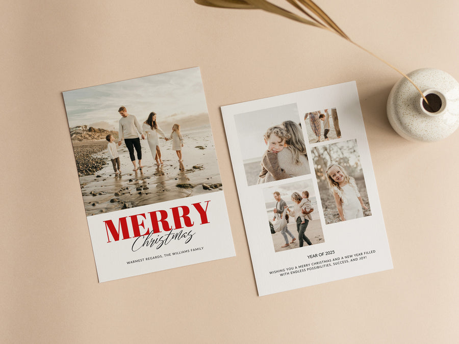 Merry Christmas Family Photo Card - CD533