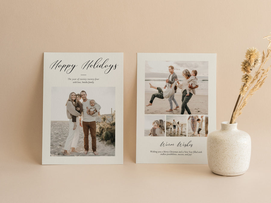 Happy Holiday Greeting Family Photo Template - CD519