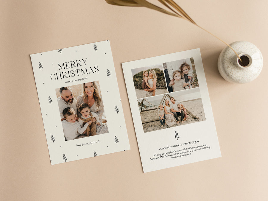 Christmas Greeting Family Photo Card Template - CD523