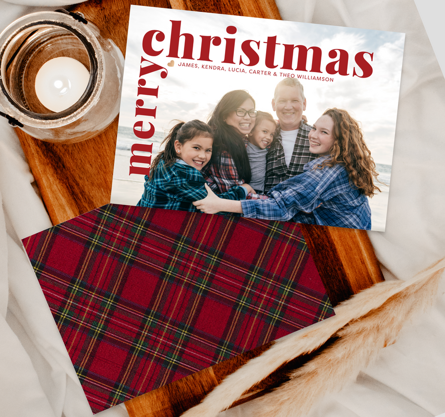 Modern Overlay Christmas Card Template for Canva - TNPC139