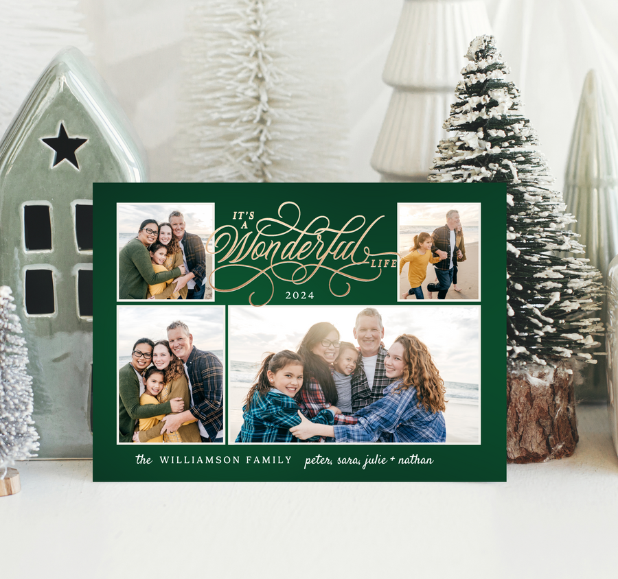 It's a Wonderful Life Christmas Card Template for Canva - TNPC141