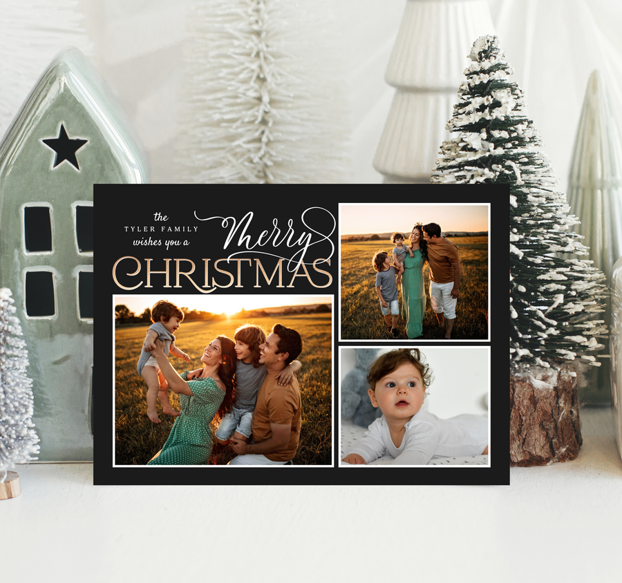 Simply Scripted Christmas Card Template for Canva - TNPC149