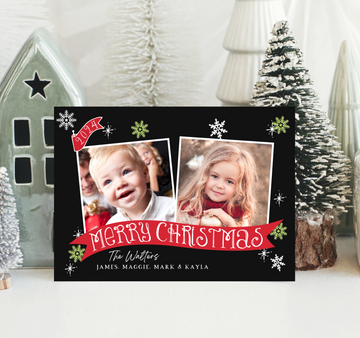 Duo Banner Christmas Card Template for Canva - TNPC152