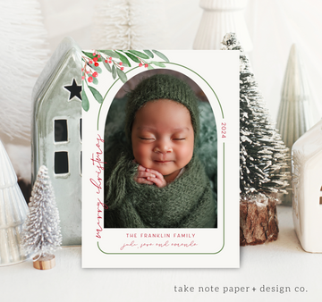 Arch Frame Christmas Card Template - TNPC168