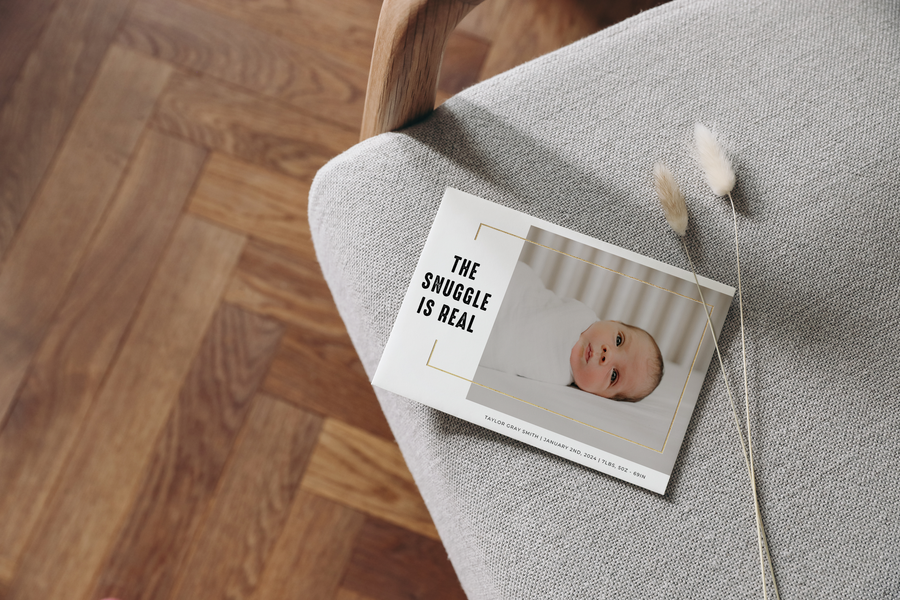 Newborn Announcement Template for Canva - NG38