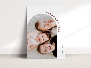 Digital Photo Arch Christmas Card Template for Canva - NG11