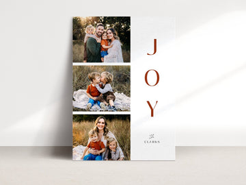 Joy Family Christmas Card Template for Canva - NG02