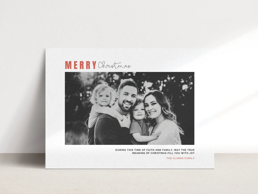 Digital Christmas Card Template for Canva - NG01