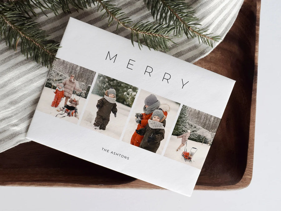 Personalised Digital Christmas Card Template for Canva - NG04