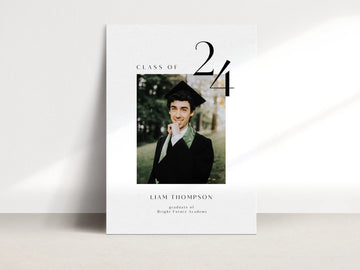 Modern Graduation Announcement Template for Canva - NG41