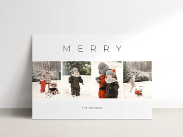 Personalised Digital Christmas Card Template for Canva - NG04