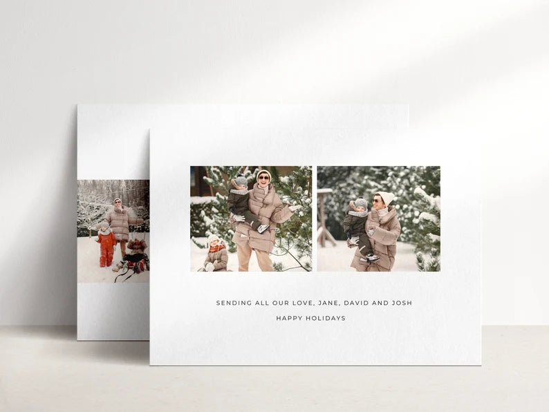 Personalised Digital Christmas Card Template for Canva - NG04