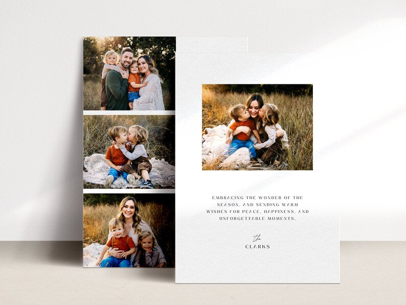 Joy Family Christmas Card Template for Canva - NG02