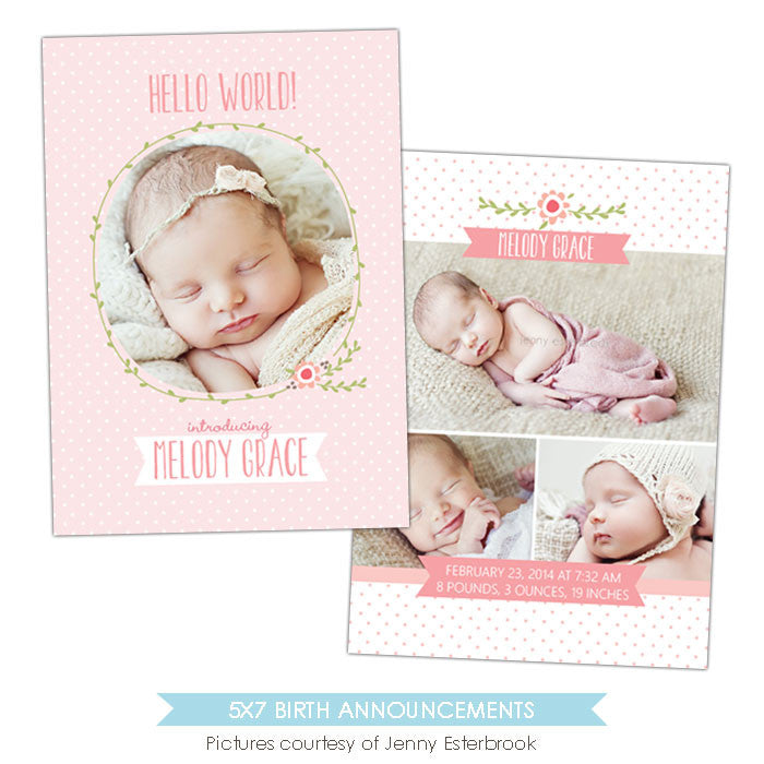 Birth Announcement | Flower kisses – Birdesign